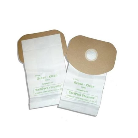 Green Klean Green Klean GK-300BP CleanMax CMBP 6 Backpack Replacement Vacuum Bags - 10 per Case - Case of 10 GK-300BP